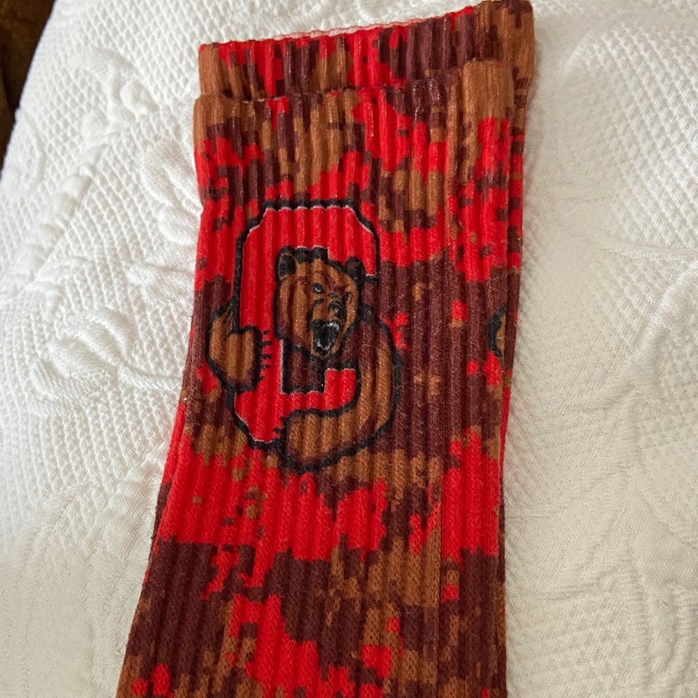 Socks Cornell University red digital camo high socks